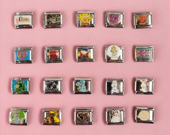 Italian Charms Set Charm Für Armband – 9 Mm, Klassische Größe L3, Ideal Für "Große Schwester" Freundschaftsarmband Basteln