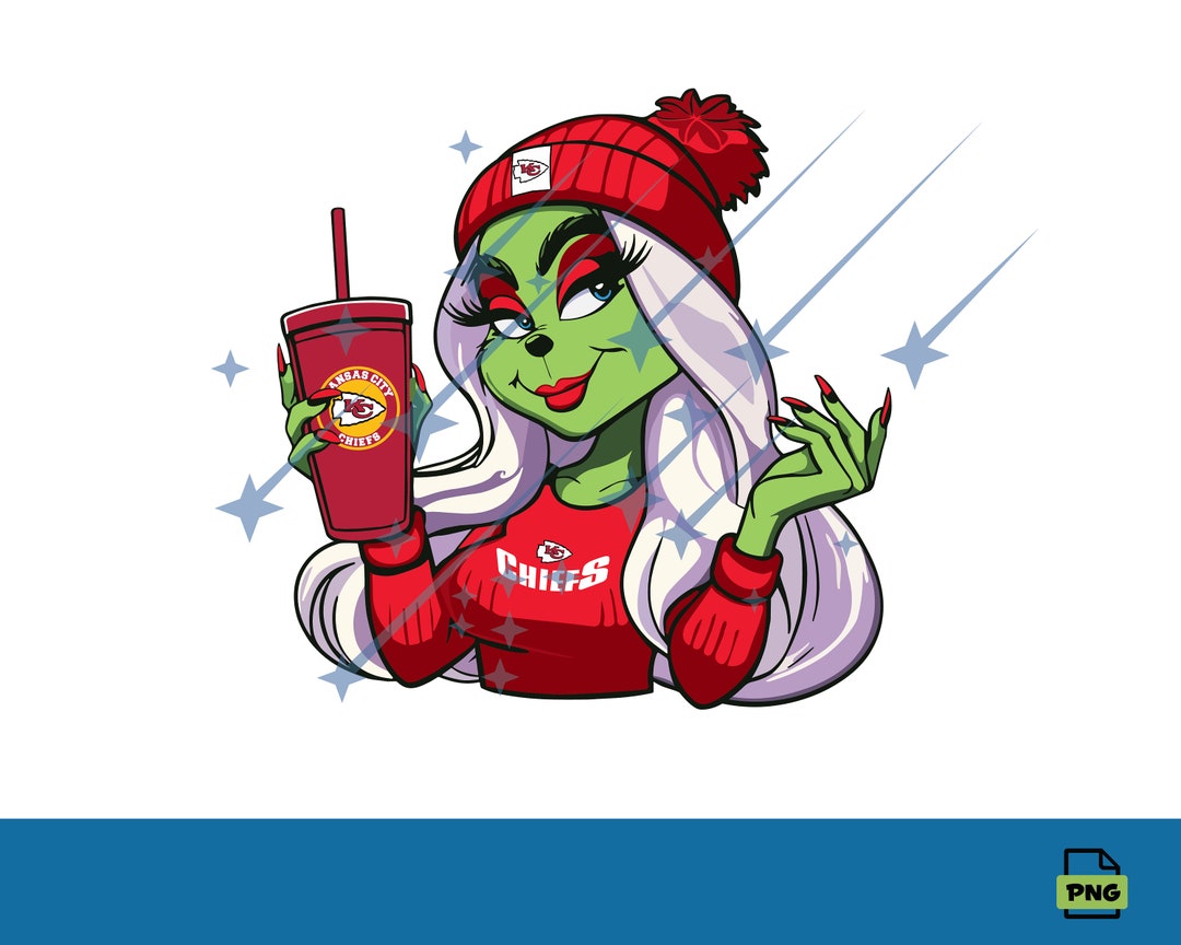 Girl Grinch Kansas City 300 DPI PNG File 12800 X 12800 Etsy