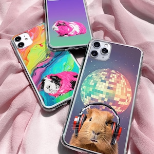 Guinea Pig Phone Case Rodent Case Pet Case Furry Cover for iPhone 16 15 14 13 12 Samsung S24Ultra S23FE S22 Pixel 9Pro XL 8A 8Pro 7A 6A