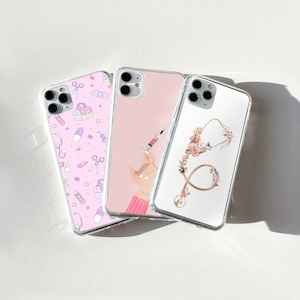 Medizinisch Handy Hülle Geschenk Krankenschwester Stethoskop Fall für iPhone 16 15Pro 14 13 12 11 Pixel 9 8 7A 6A Samsung S24 Ultra S23fe A05 A55 A34