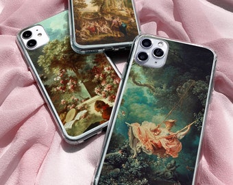 Etui na telefon w stylu barokowym i rokoko: matowe etui z TPU do iPhone'a, Samsunga i Pixela