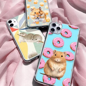 Hamster Phone Case Rodent Case Small Animal Cover for iPhone 16Pro 15 14 13 12 Samsung S24fe S24Ultra S23FE S22 Pixel 9Pro XL 8A 8Pro 7A 6A