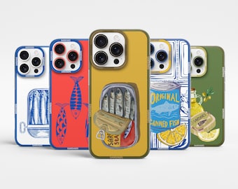 Sardines Phone Case: Summer Fish Lover Gift, Customizable for iPhone, Samsung, Pixel