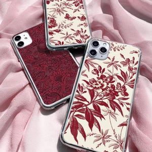 Coque de portable bordeaux Coque rouge foncé Coque marron clair pour iPhone 16Pro 15 14 13 12 11 Pixel 9 8 7A 6A Samsung S24fe S23fe A16 A54