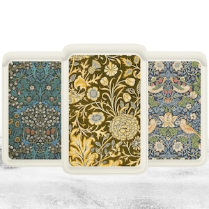 Billetera Magsafe de William Morris, billetera magnética con diseño de artes textiles compatible con iPhone 16, iPhone 15, iPhone 14, iPhone 13 SE Pro Max Plus
