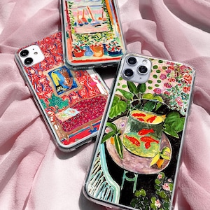 Matisse Coque de téléphone impressionnisme, cadeau pour amateur d'art, étui pour iPhone 16 15 14 13 12 Samsung S25 S24 FE S23FE A26 A36 A16 Pixel 9Pro 8A 7A