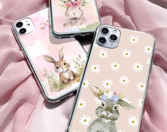 Easter Phone Case Bunny Cover Spring Case for iPhone 16 Pro 15 14 13 mini 12 11 Pixel 9 Pro XL 8A 7A 6A Samsung S24 fe S23 S22 A16 A15 A55