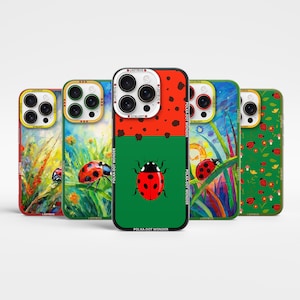 Ladybug Case Summer Cover Bug Lover Case for iPhone 16Pro Max 15 14Plus 13 12 Samsung S25 S24Fe S23Ultra A56 A15 A36 A55