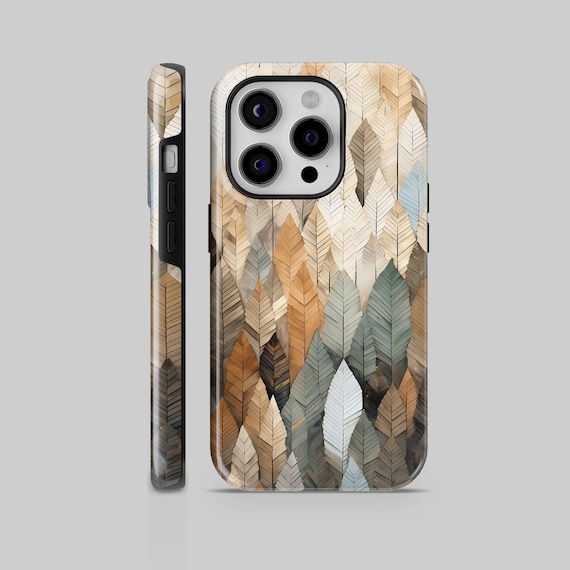 Beige Leaves Tough Phone Case: Minimalist Nature Iphone, Samsung, Pixel  Cover, Aesthetic Botanical Boho Case - Etsy