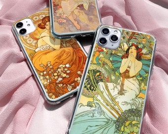 Mucha Jugendstil Handyhülle: Stylische TPU-Hülle für iPhone, Samsung, Pixel