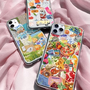Coque de téléphone italienne, couverture estivale, étui pour iphone méditerranéen 16 15Pro 14 13 12 11 Pixel 9 8 7A 6A Samsung S25 S24Ultra S23fe S22 A54 A34