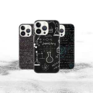 Capa de celular com arte de laboratório de química para iPhone 15Pro, 14, 13, 12, 11, Google Pixel 8, 7A, 6A, Samsung Galaxy S24Ultra, S23fe, S22, A54, A34