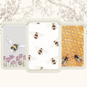 Cartera Magnética Bumblebee Magsafe con diseño de abejas y miel, compatible con iPhone 16, iPhone 15, iPhone 14, 13 SE, Pro Max Plus
