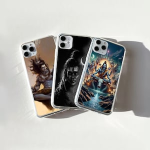 Om Shiva coque de téléphone hindouisme housse de culte pour iPhone 16 15Pro 14 13 12 11 Pixel 9 8 7A 6A Samsung S24fe S24Ultra S23fe S22 A54 A34 A16