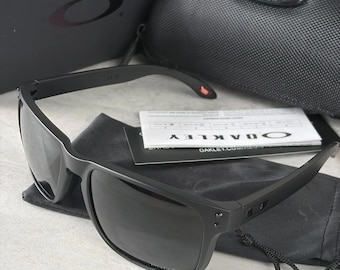 Oakley Holbrook XL Sunglasses OO9417 Matte Black Frame Prizm Black Polarized Lens Men's Sunglasses with Case