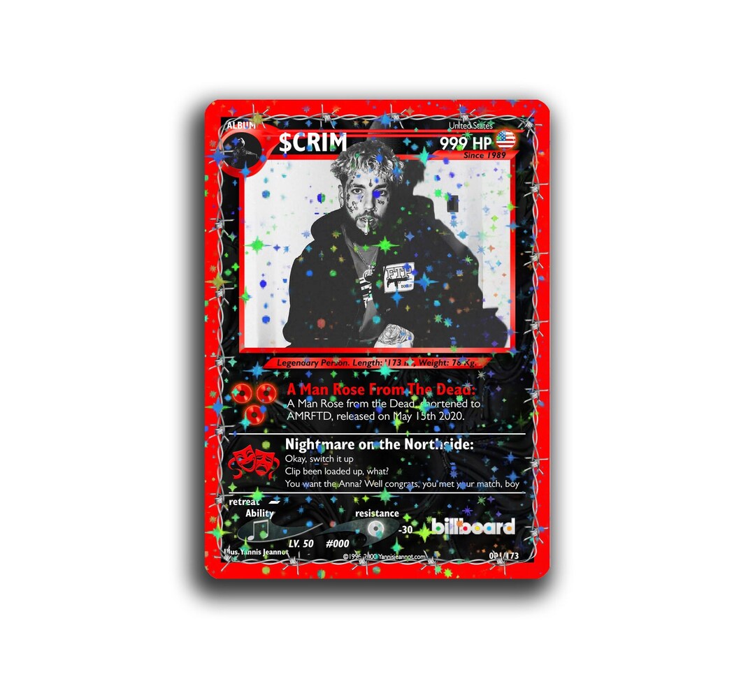 Scrim Special Holographic Trading Card Etsy