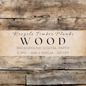 Riciclare assi di legno, carte digitali con sfondo in legno, struttura in legno, carta in legno stampabile, rustico, download digitale, uso commerciale – WO30