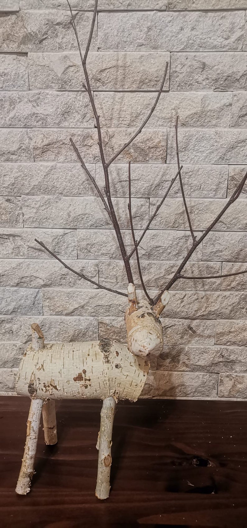 Birch Deer Christmas Decoration 