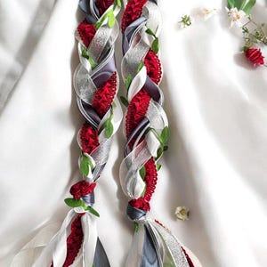 Custom Handfasting Cord: Celtic Knot Wedding Ceremony, Gold Leaves