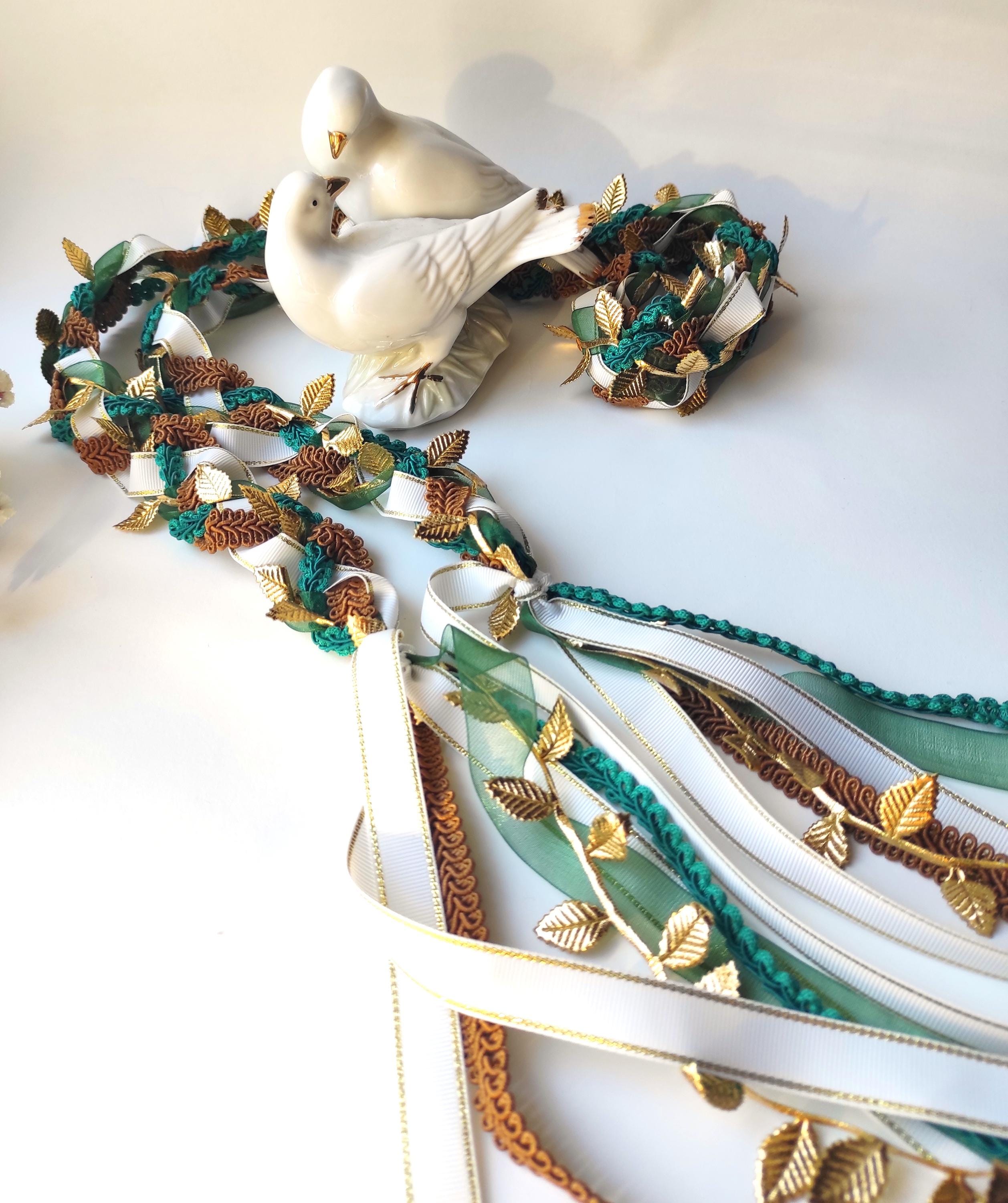 Celtic Handfasting Cord, Emerald and Gold Handfast Cord, Hand Fasting ...