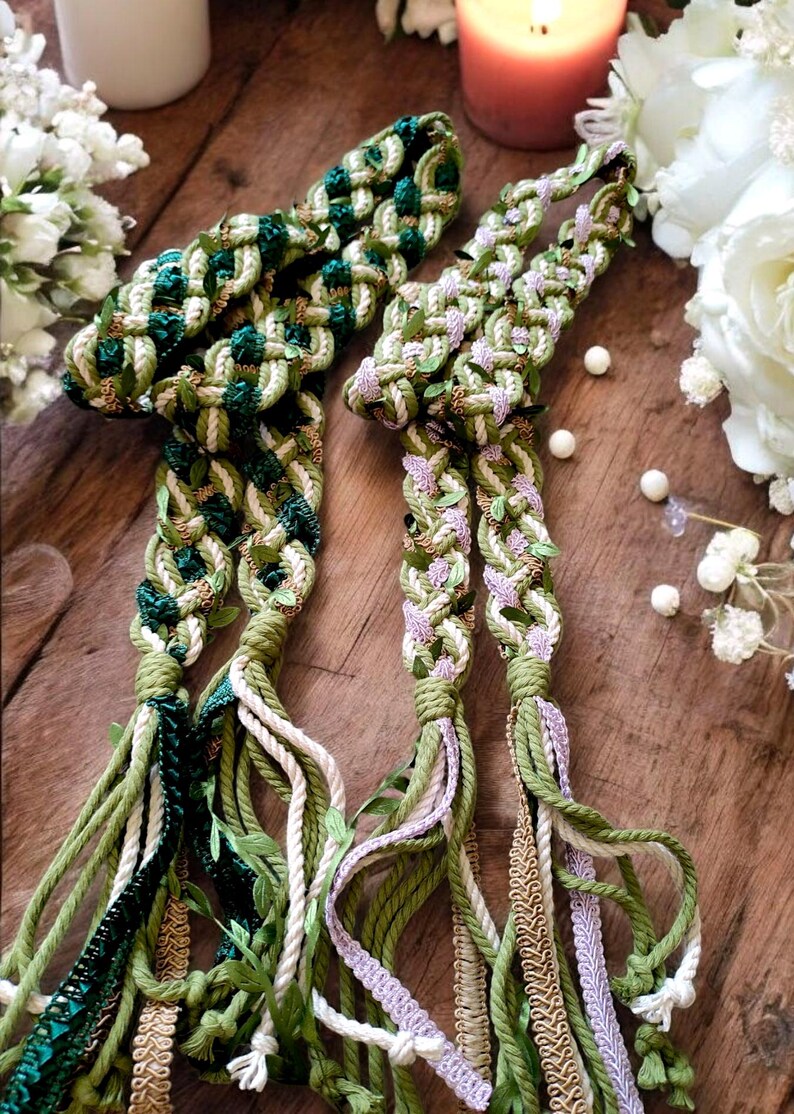 Personalizable Handfasting Cord, Handfasting Cord With Green Leaves ...