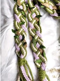 Personalized Handfasting Cord Green Leaves, Celtic Knot Wedding Cord, Pagan Ceremony Handfast, Hand fasting, Celtic Handfasting Cord product logo