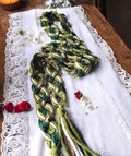 Personalized Handfasting Cord, Custom Hand fasting Rope, Handcrafted Green Celtic Handfasting Cord with Custom Charms product logo