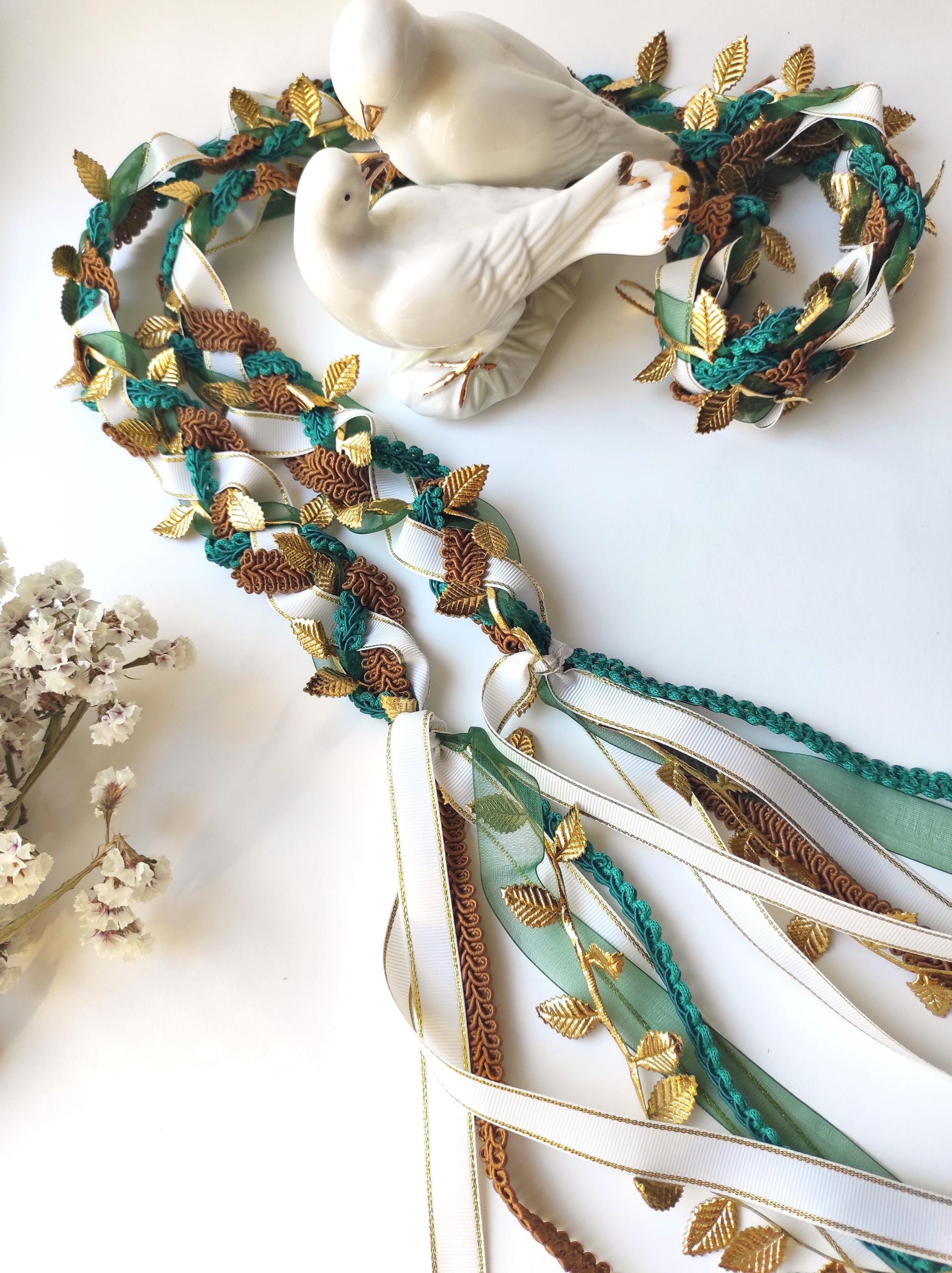 Celtic Handfasting Cord, Emerald and Gold Handfast Cord, Hand Fasting ...