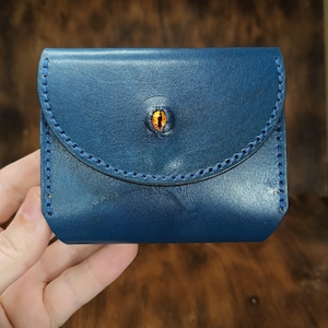 Leder Portemonnaie, Leder Geldbörse, Royal Blau Geldbörse, Akkordeon-Stil Brieftasche, Vintage-Stil Kupplung Brieftasche, Eye Brieftasche, Damen Brieftasche