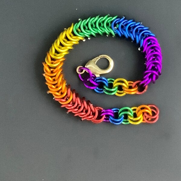 Come On OUT Collection - Vibrant Rainbow Box Weave Bracelet, LGBTQ+ Pride Accessory, Perfect for Support and Awareness, Pride Month Gift