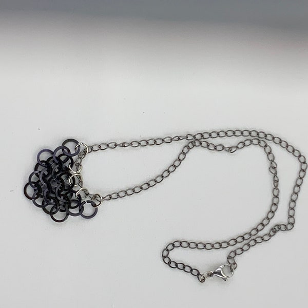 ChainMeUp Collection Black Anodized Aluminum Flat European 4 in 1 Weave Necklace