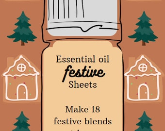 FESTIVE Essential oil Diffuser blend sheets - Holidays - Christmas - Essentiel oils