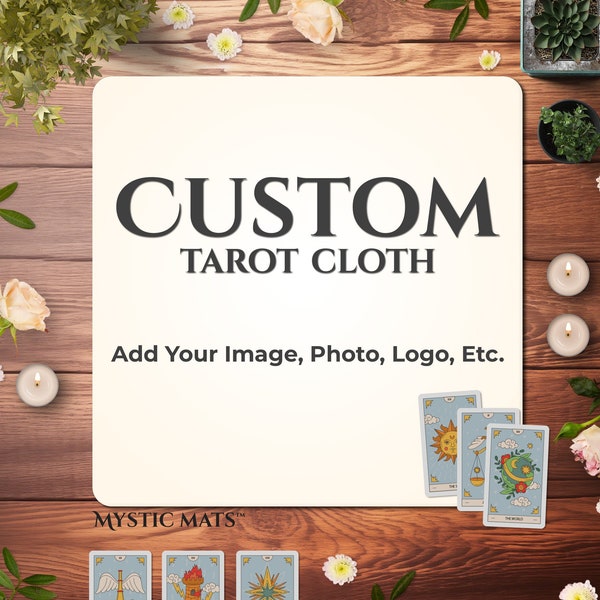 MAKE YOUR OWN! Custom Non-slip Tarot reading Cloth, Unique Oracle Lenormand card Cloth, Durable Altar Cloth, Card spread, Divination, witch