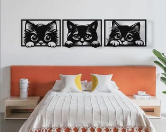 Cat svg laser cut files Cat wall art svg decor Cat laser cut file Cat wall decor Laser cut files Dxf Pdf Svg for Cnc/Cricut Cute cat decor