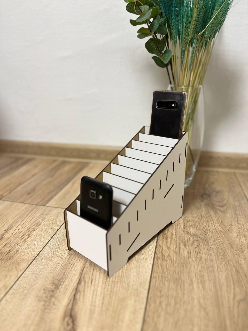 Laser Cut Cell Phone Rack Pack 10-60 Cells Desktop Organizer Storage ...