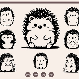 Egel bundel svg, egel svg, egel clipart, schattige egel svg, cartoon egel svg, png