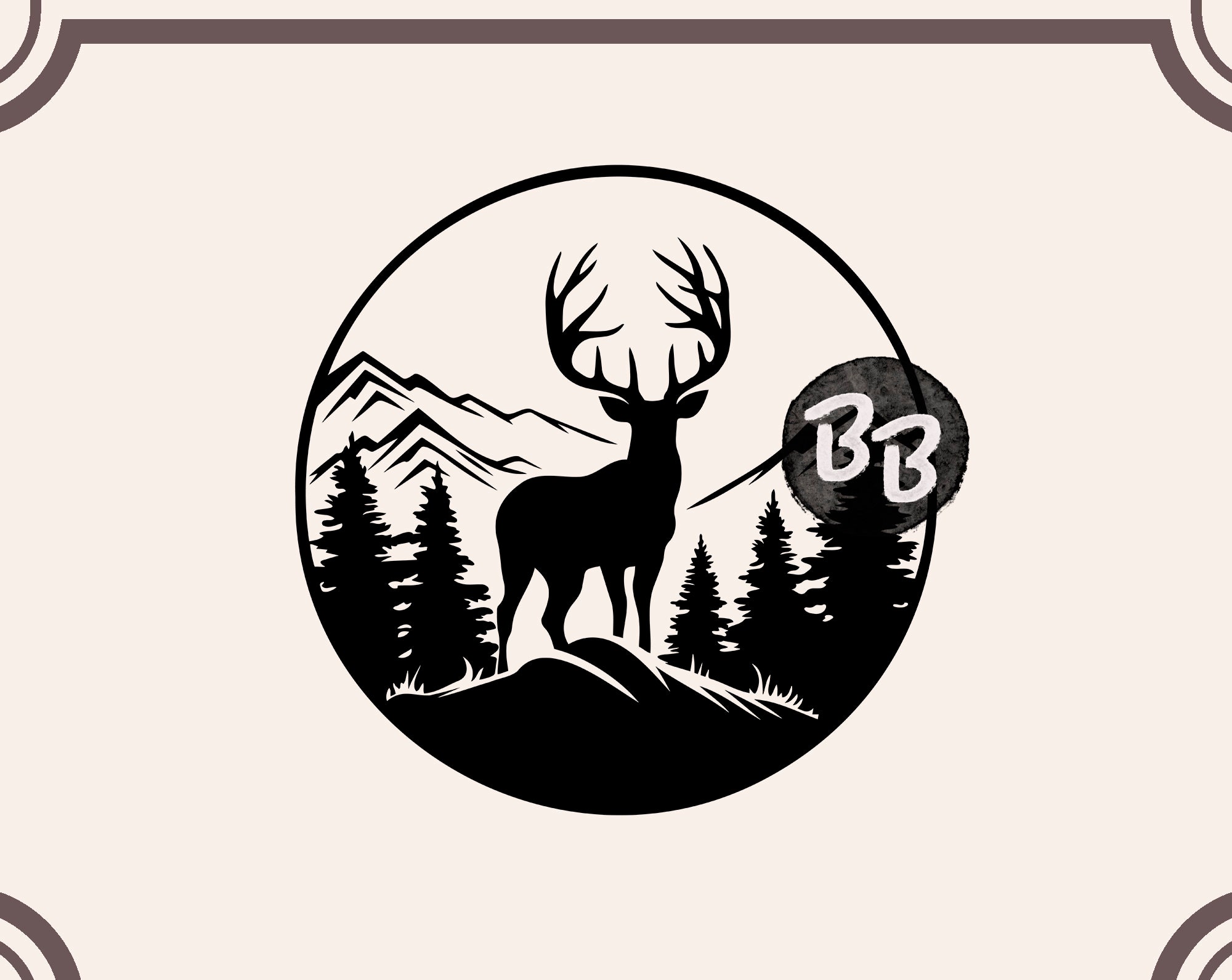 Deer in the Forest Svg Bundle, Deer Clipart, Forest Svg, Deer in the ...