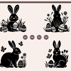 Easter svg Bundle, Easter Bunny svg, Easter png, Happy Easter svg, Bunny Silhouette svg, Easter Egg svg