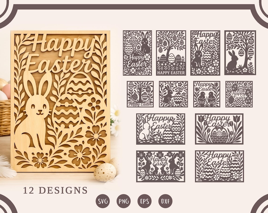 Easter SVG Bundle | Laser Cut Files for Easter Decor & Signs - Etsy ...
