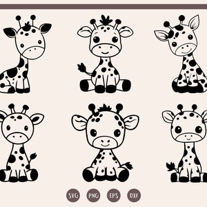 Cute Giraffe svg, Cute Giraffe svg Bundle, Baby Giraffe svg, Baby Giraffe Clipart, Giraffe svg, png