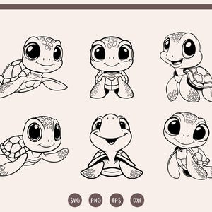 Wasserschildkröte svg, Schildkröte svg Bundle, niedliche Meeresschildkröte svg, Babyschildkröte svg, Meeresschildkröte svg, png