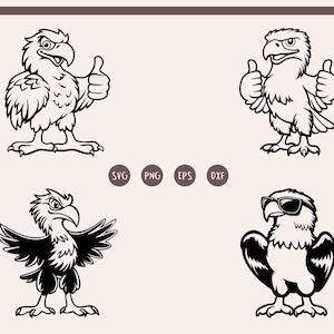 Eagle svg, Funny Eagle svg, Eagle With Sunglasses svg, Eagle Clipart, Eagle png