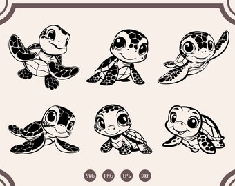 Turtle svg Bundle, Sea Turtle svg, Cute Sea Turtle svg, Baby Turtle svg, Ocean Turtle svg, png