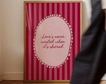 Olivia Dean Lyric Print | Love's Never Wasted, Retro Wall Art (Digital Download)