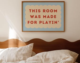 Playroom Wall Art: Retro Kids Room Decor (Digital Download)