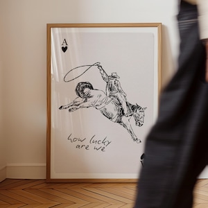 Ace of Hearts Cowboy Print | Western Lyric Wall Art (Digital Download)