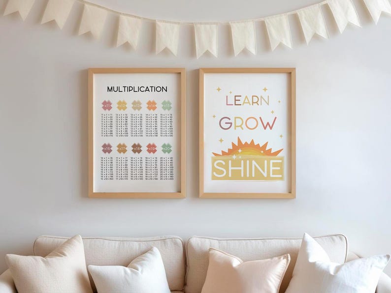 Multiplication Chart 11-20, Worksheet & Learn, Grow, Shine Poster ...