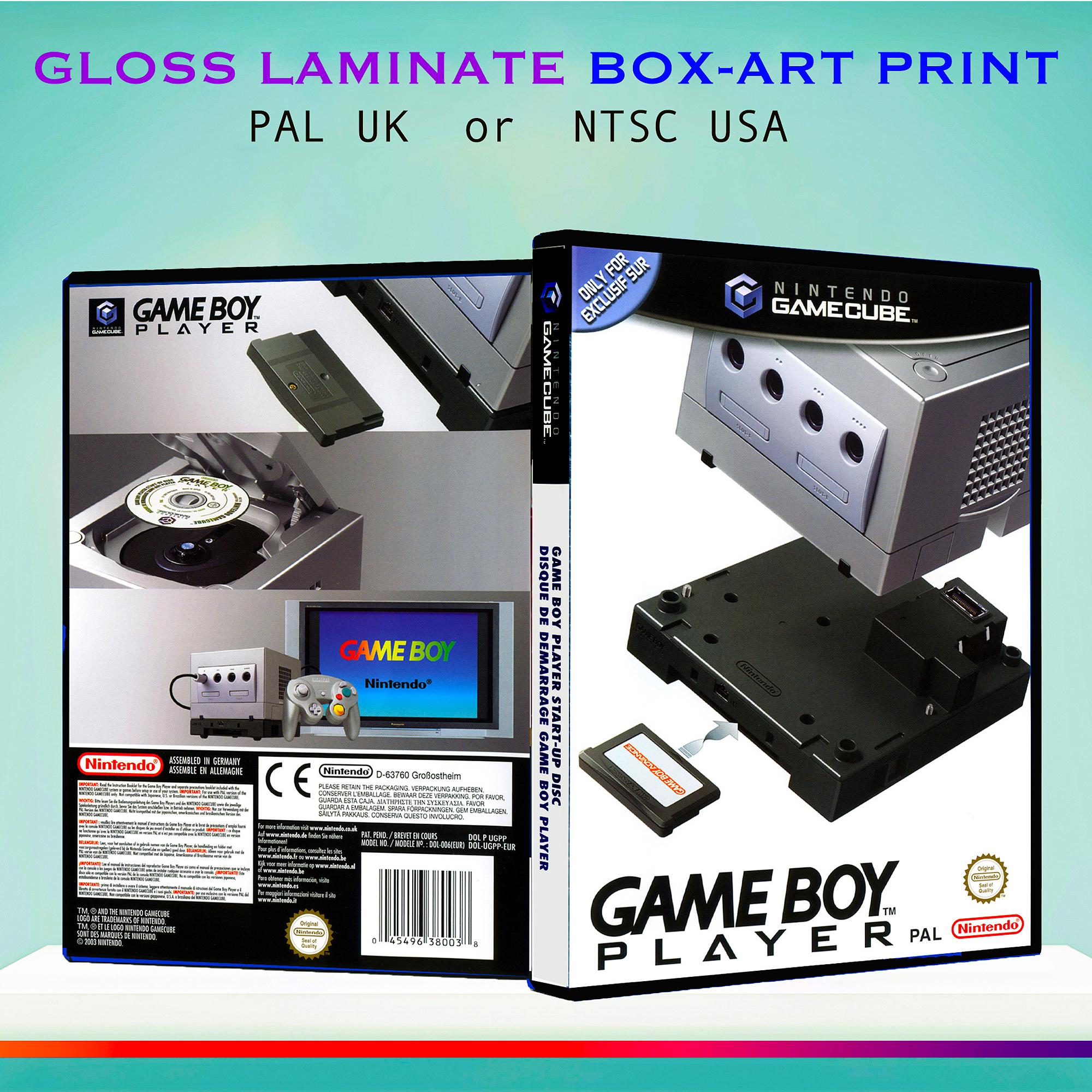 Gameboy Player Gloss Box Art Insert - Print Cover for Gamecube