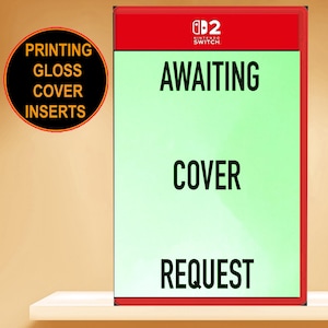 Custom Nintendo Switch 2 Box Art Slipcover: Glossy cover Print. Switch2 case insert