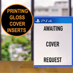 PS4 Hülle Einlegeblatt Motiv. Druck Fall boxart Ersatz.